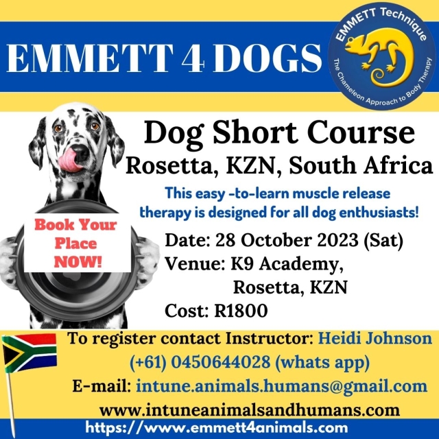 Dog Short Course - Rosetta, KZN, South Africa - 28 October 2023